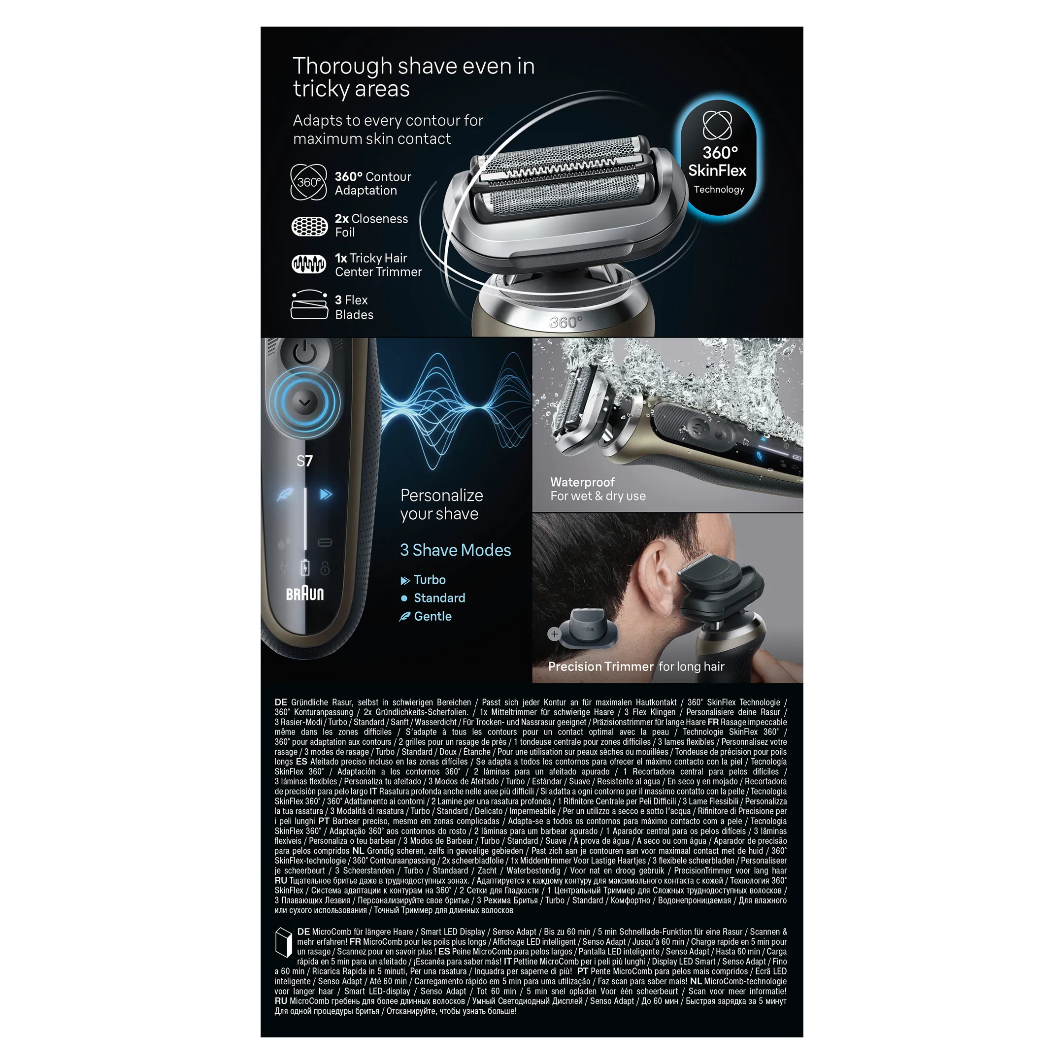 Braun Elektrisch scheerapparaat Series 7 72-C1200s