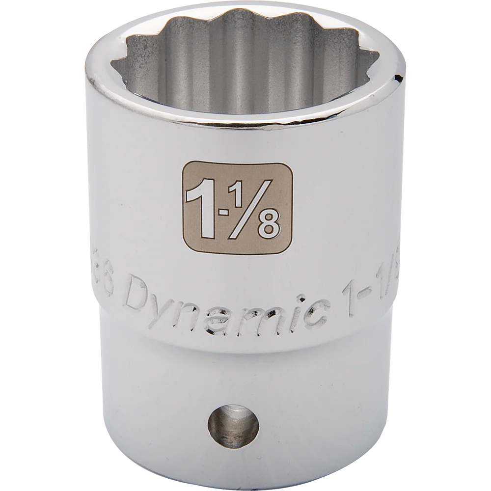Dynamic D022428  ~  3/4 Inch Drive 12 Point 7/8 Inch Chrome Socket