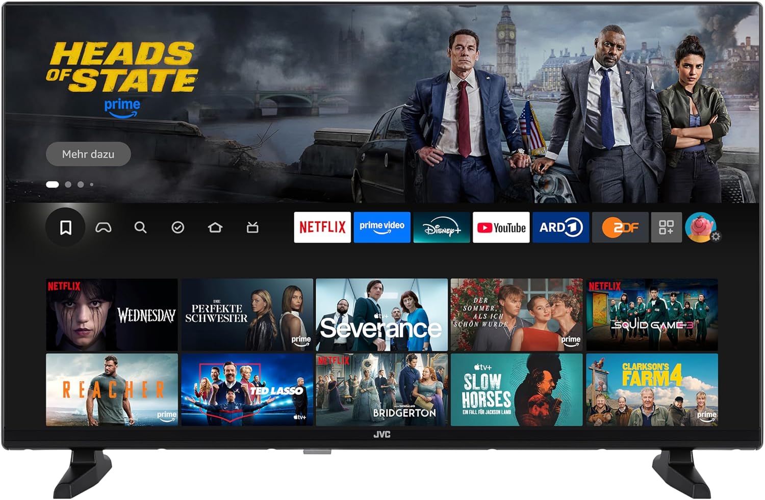 JVC Fernseher 32 Zoll Fire TV Full HD Smart TV HDR Fernseher mit Alexa Sprachsteuerung und Triple Tuner, LED TV LT-32VRF3555 (2026)