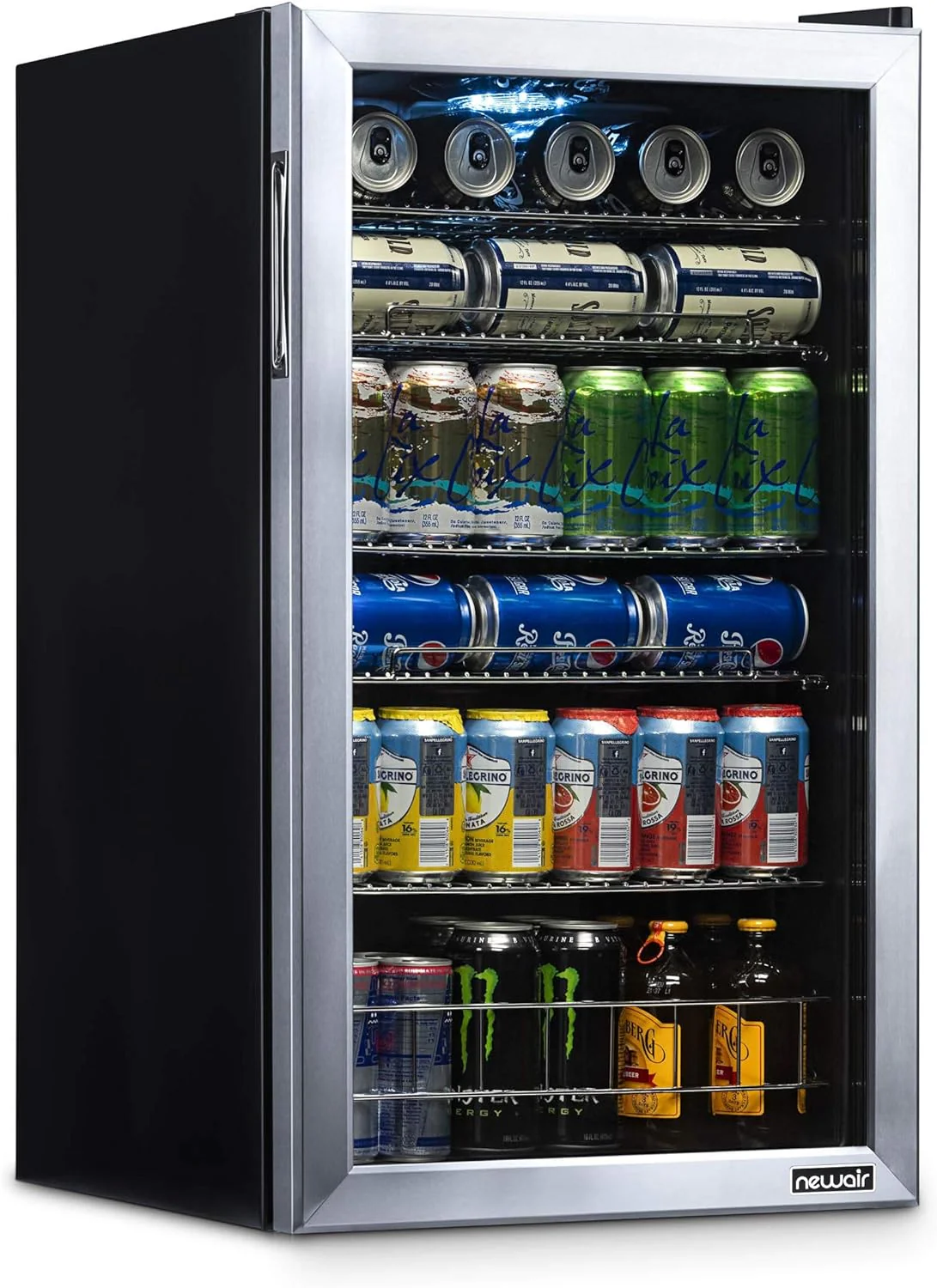 Beverage Refrigerator Cooler | 126 Cans Free Standing with Right Hinge Glass Door