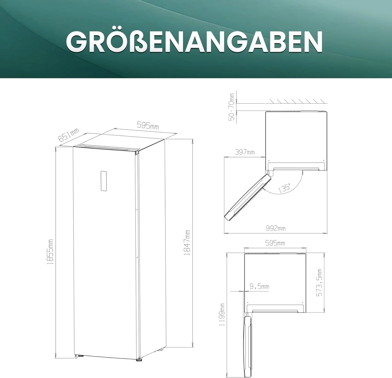 Hisense FV191N4AW2 Congelatore verticale/ Total No Frost/ Super Freeze/ Allarme porta/ Multiflow 360°/ BigBox/ 143,4 cm/ Congelatore 147 l/ 41 dB/ 205 kWh/Bianco