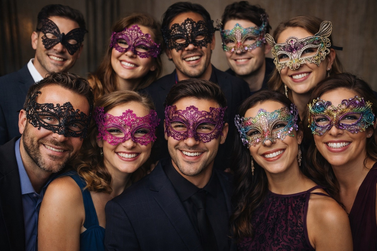 Mardi Gras Assortment Masks | 12 PACK 9227ASST