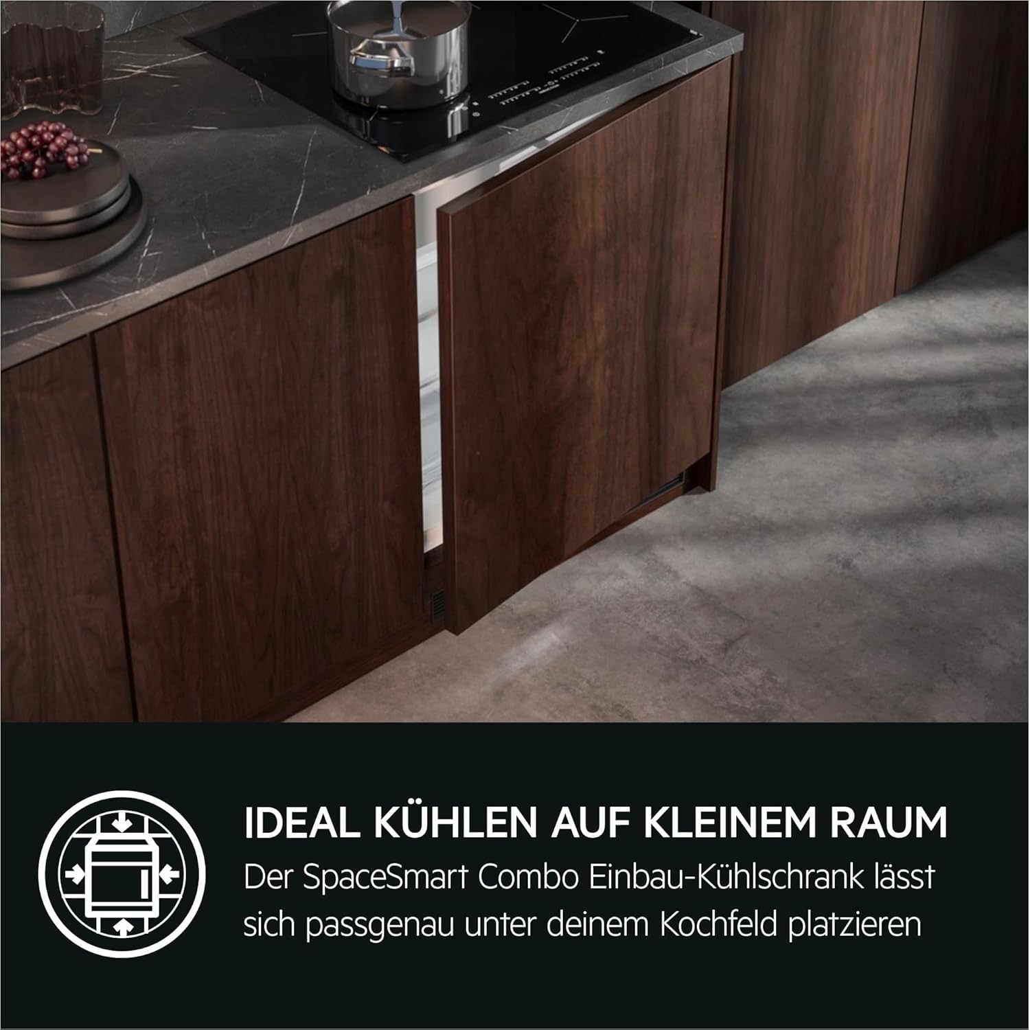 AEG OSF6I82EF Unterbau-Kühlschrank / 820 mm / 4-Sterne-Gefrierfach / 111 L/Festtür/E