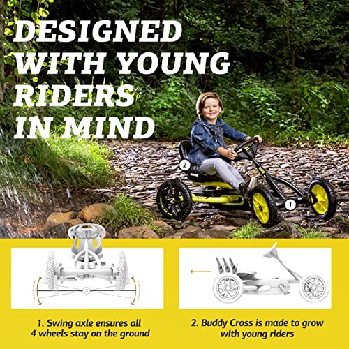 BERG Buddy Cross Pedal GoKart | Veicolo per bambini a pedale, con elevati standard di sicurezza, pneumatici e ruota libera, giocattolo per bambini di età compresa tra 3 e 8 anni : Amazon.it: Giochi e giocattoli