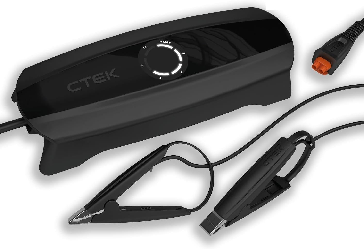 CTEK CS ONE (Gen 2) mit WLAN, 12-V-Smart-Batterieladegerät und -Erhaltungsladegerät mit App-Steuerung, Fernüberwachung, adaptiver Ladung und polungsfreien Klemmen für PKW und Motorräder