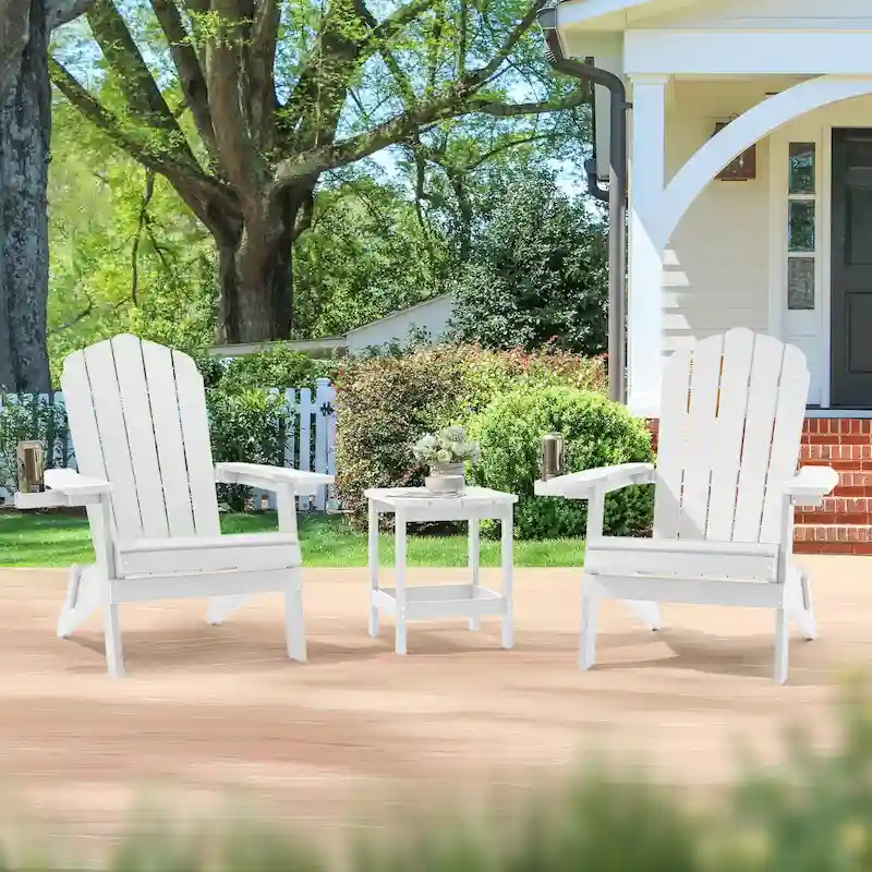 Bonosuki Set of 2 Folding Adirondack Chair Patio Fire Pit Chair