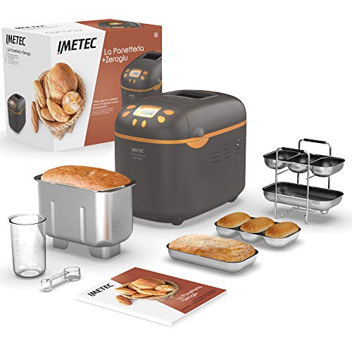 Imetec La Panetteria  zeroglu, Macchina per pane, Ciabatte, Panini, Dolci con farine naturali e senza glutine, 20 programmi, 2 pale impastatrici, Temperatura di lievitazione controllata : Amazon.it: Casa e cucina