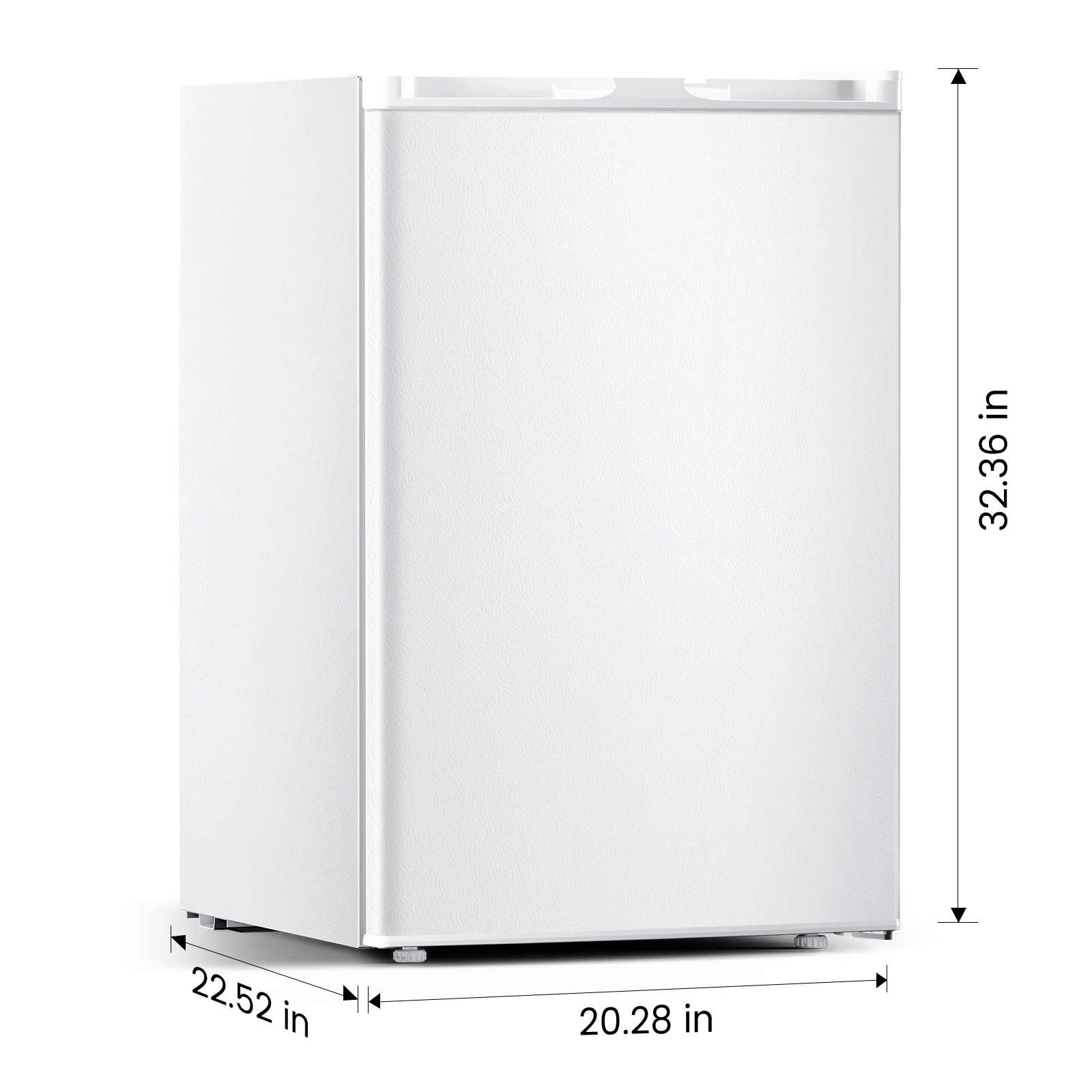 KNDKO 3.2Cu.ft Upright Freezer, Compact Freezer with Removable Shelves, Adjustable Thermostat for Home/Kitchen/Office, SILVER