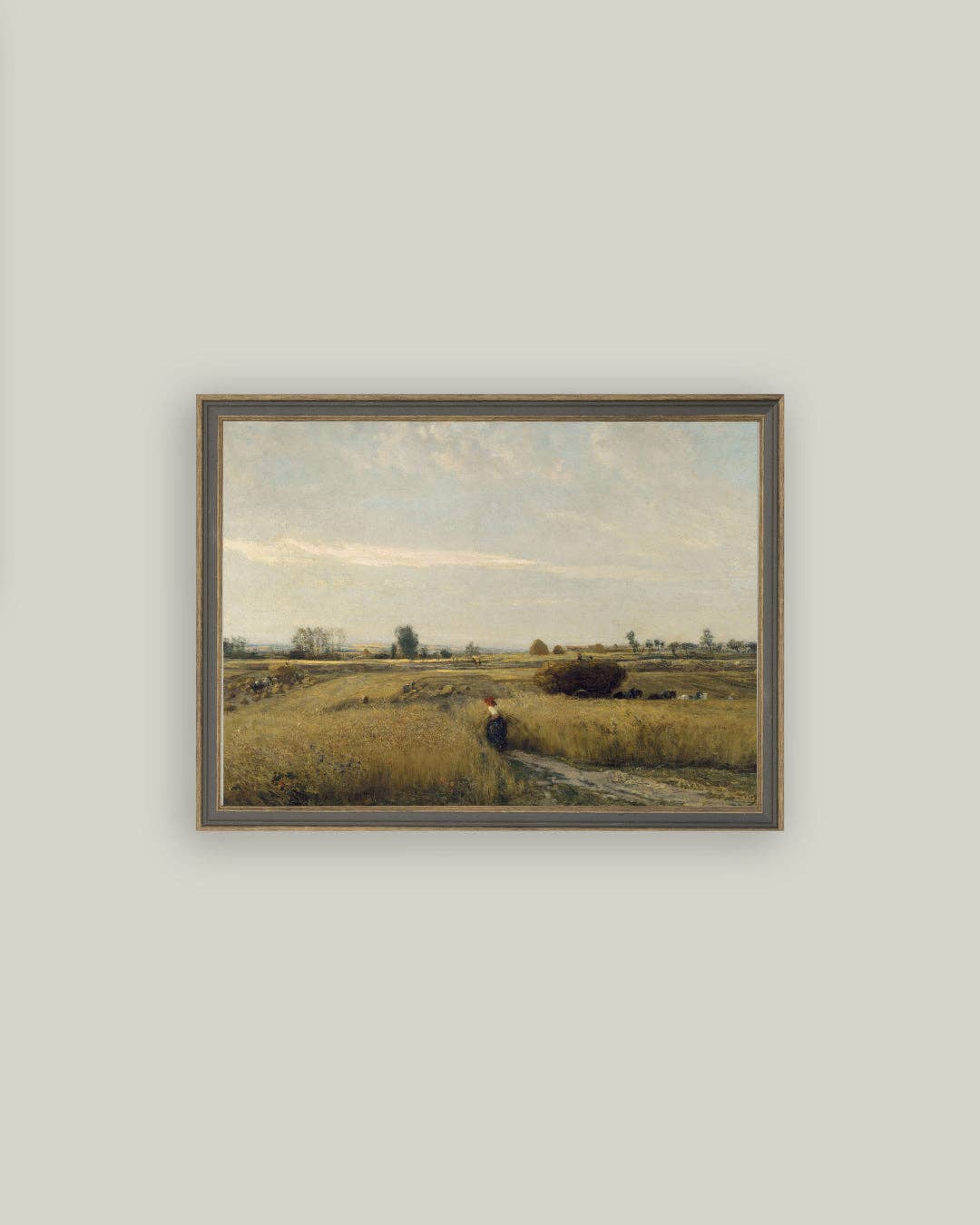Harvest Landscape Framed Antique Inspired Art
