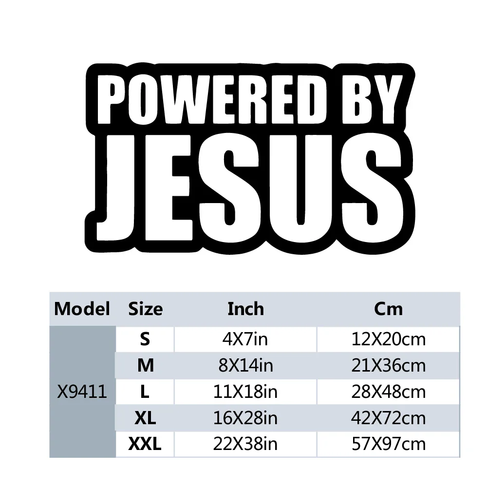 Powered by Jesus Car Sticker |  Auto Truck Car Windshield Window Bumper Hood Vinyl Decal | Gift for her