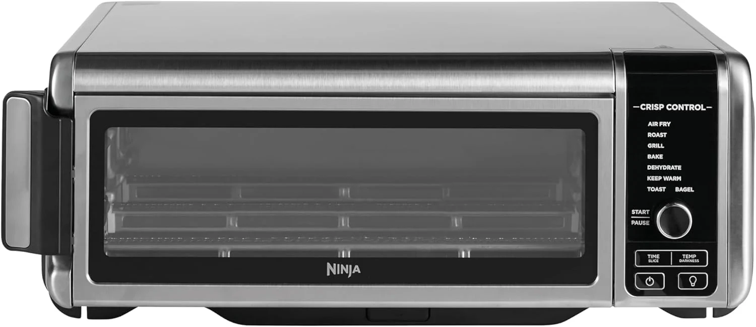 Ninja Foodi 10-in-1 Multifunction Oven, Portable Mini Oven for Countertops and Work Surfaces, 10 Cooking Functions, Air Fry, Roast, Grill, Bake and More, Silver and Black, DT200EU