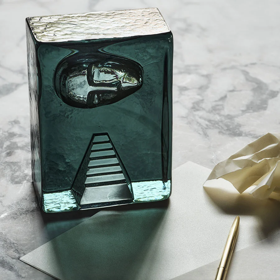 Azure Stairs Petrol Glass Art