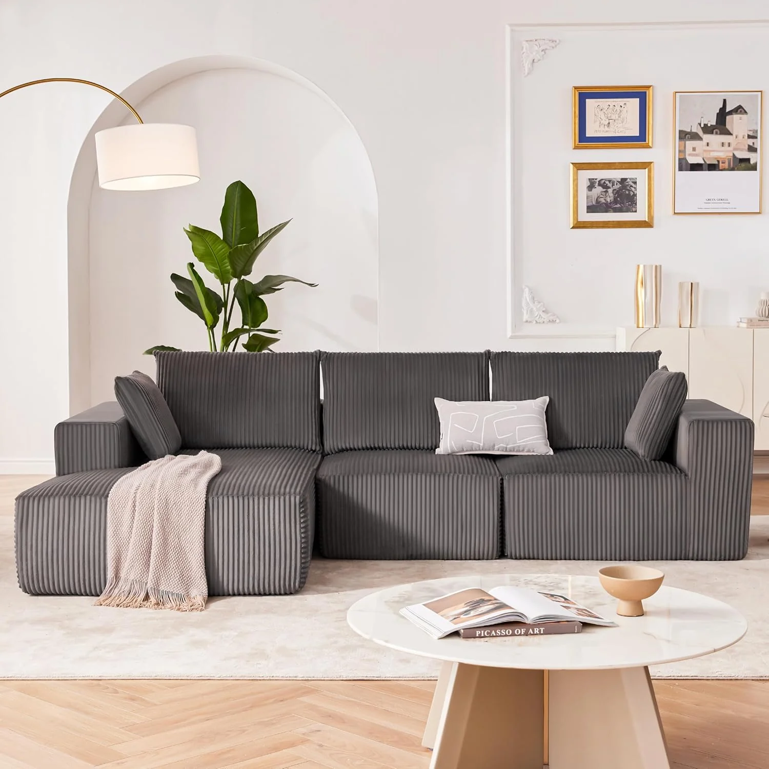 108 Modular Sectional Sofa Cloud Sectional Couch Modern Modular L-Shape Sofa Couch