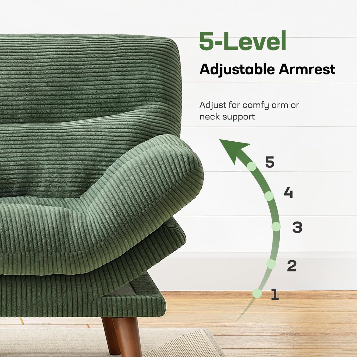 Futon Sofa Bed Futon Sofa with Adjustable Back and Armrests Converts to Small Sleeper Sofa Bed