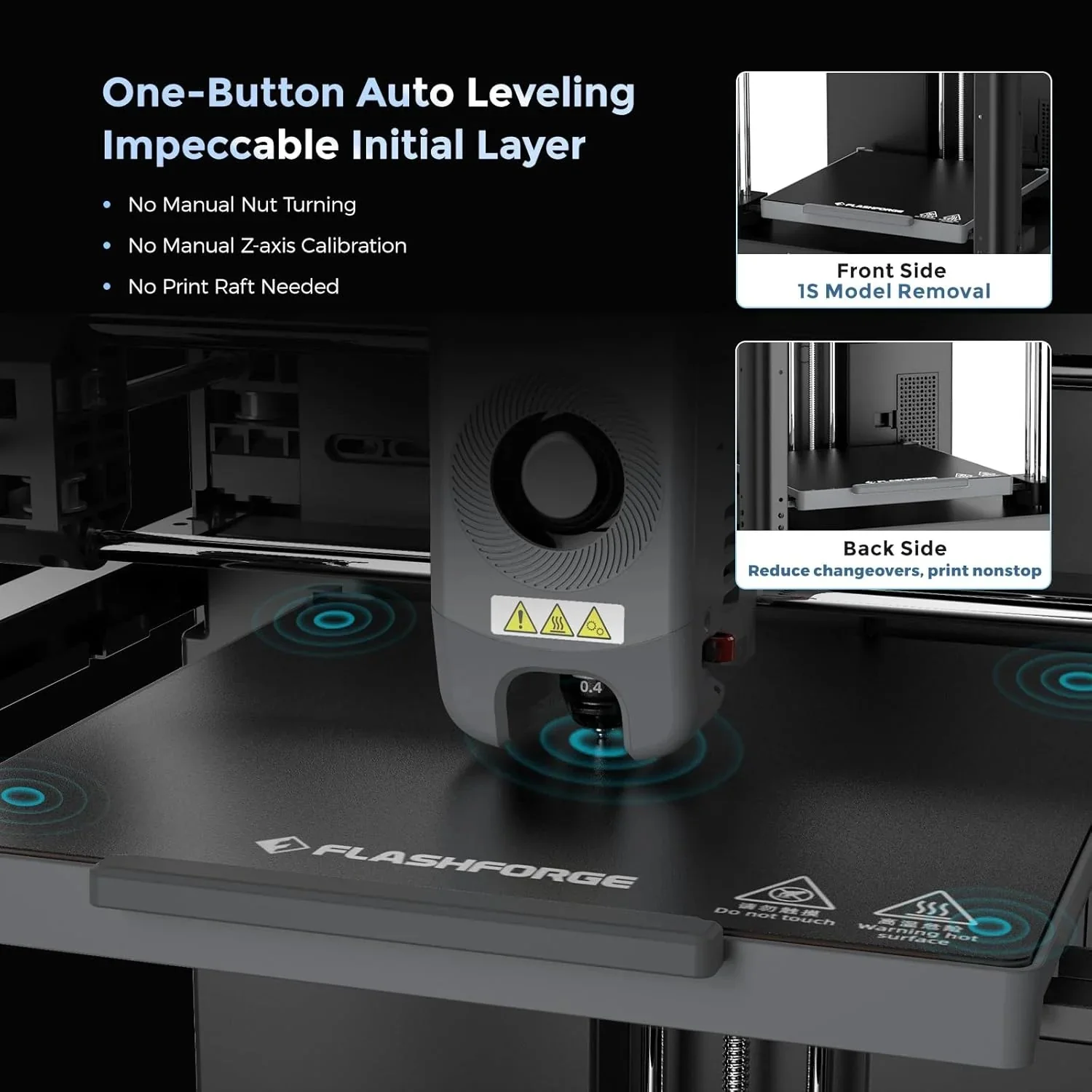 Adventurer 5M 3D printer with fully automatic leveling