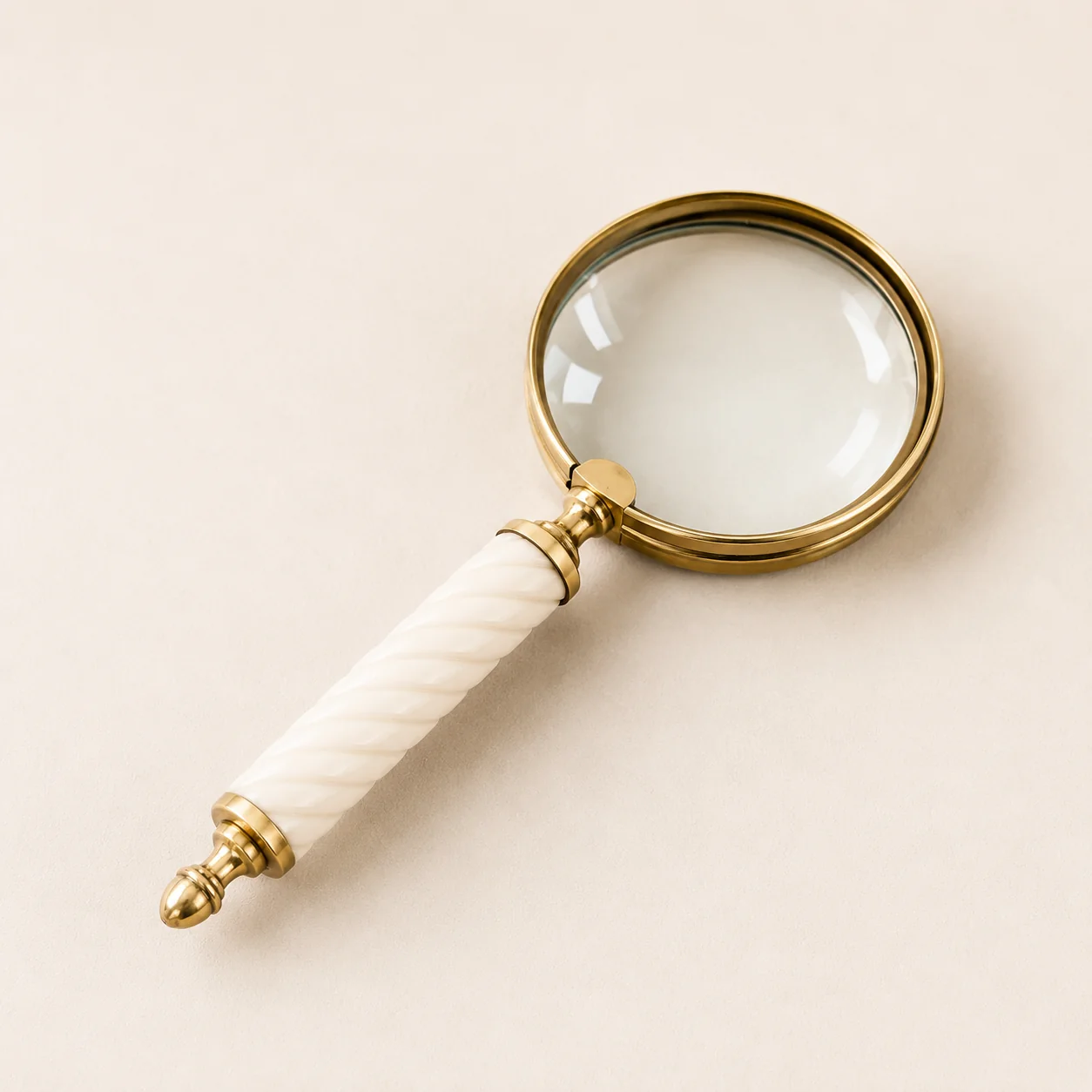 Cream Resin Magnifying Glass