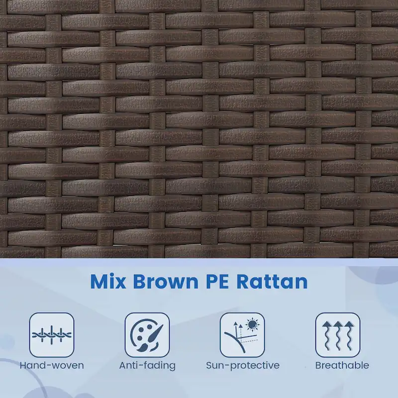 Costway 4 PCS Patio Furniture Set with Washable Cushions and Tempered - See Details