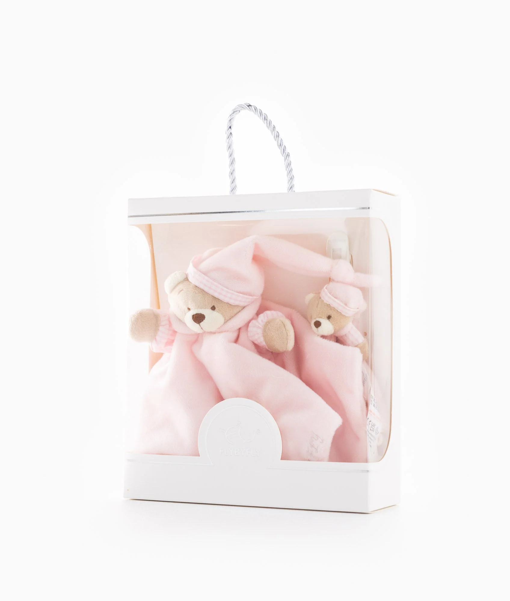 Baby Comforter & Dummy Clip Set | Pink