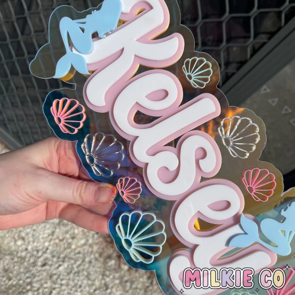 Name Acrylic Signage: Mermaid
