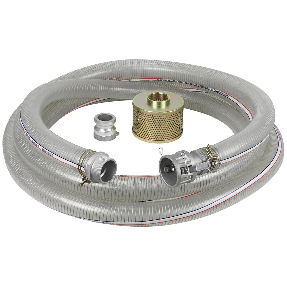King Canada KW-252  ~  Duction Hose Water Pump 2 Inch X 25 Ft. Kit With Basket Camlock