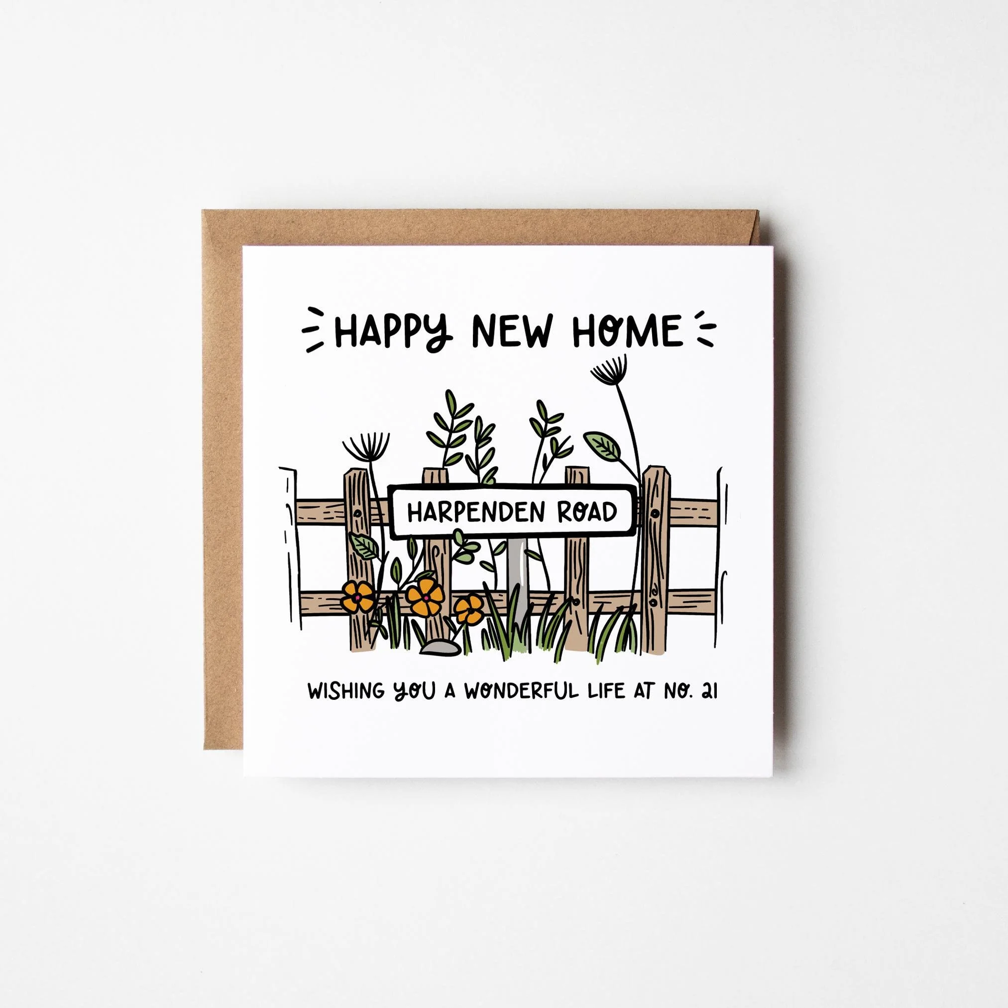 New Home Card ? Personalised New Home Card ? Cute Housewarming Card ? Moving Home Card ? Moving Card