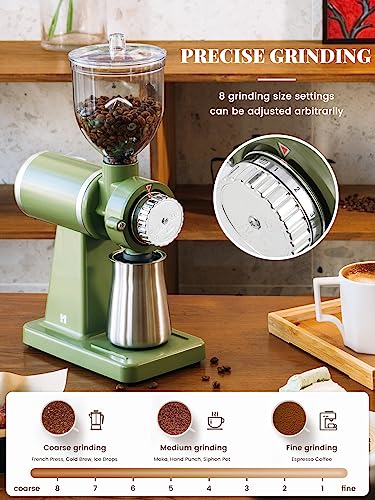 Huanyu Macinino elettrico per chicchi di caffè, 250 g, per uso commerciale e domestico, 200 W, macina automatica per sbavature, smerigliatrice professionale, 8 sottili, impostazioni di macinatura : Amazon.it: Casa e cucina