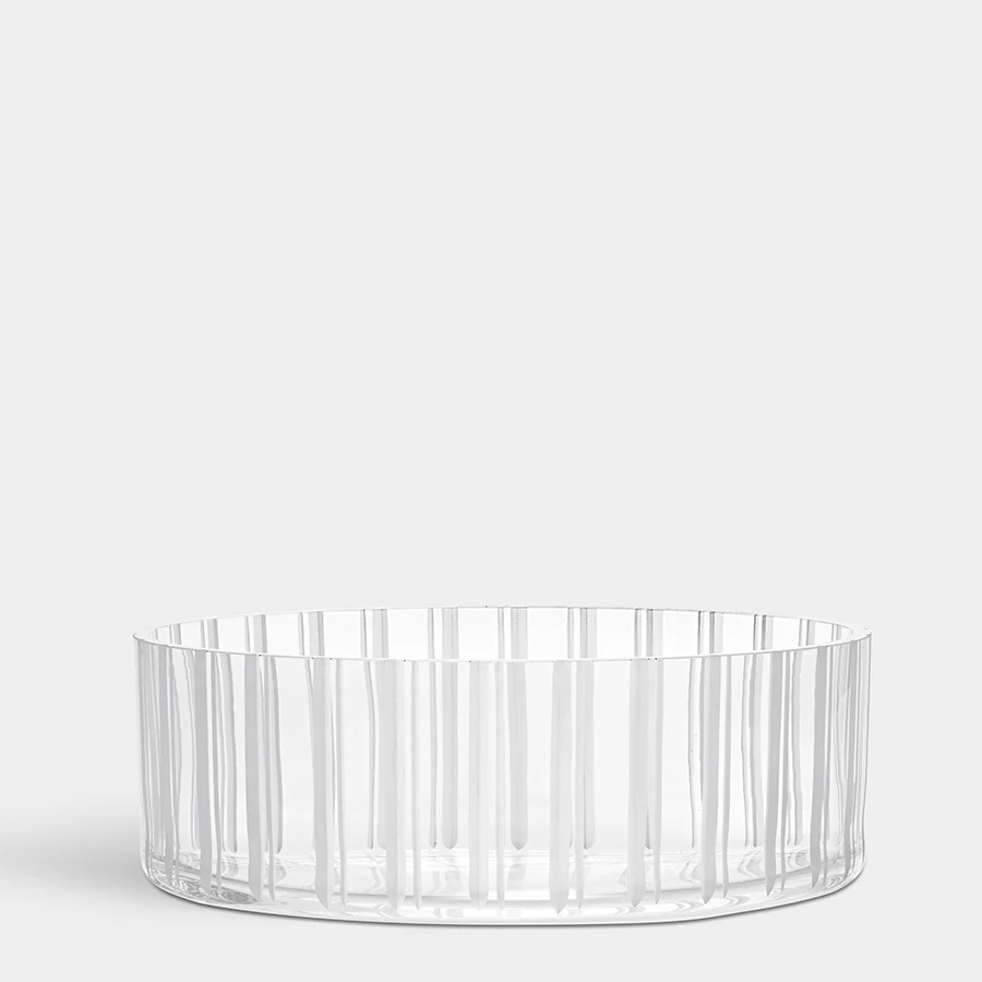 Cut In Number Striped Bowl
