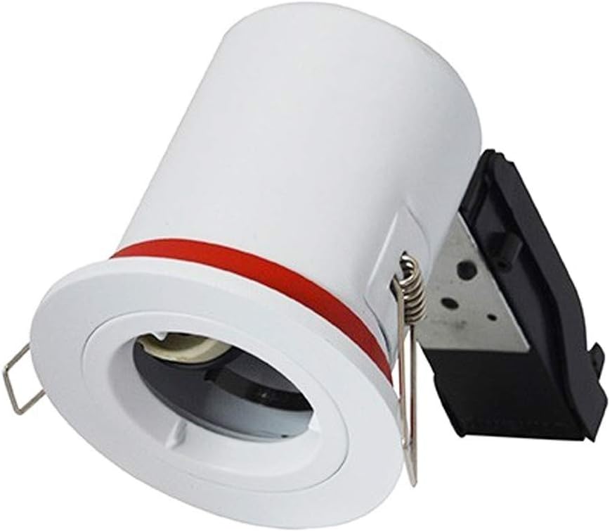 Europalamp – Set mit 30 Spots BBC schwenkbar weiß + Leuchtmittel GU10 5 W warmweiß + Fassung