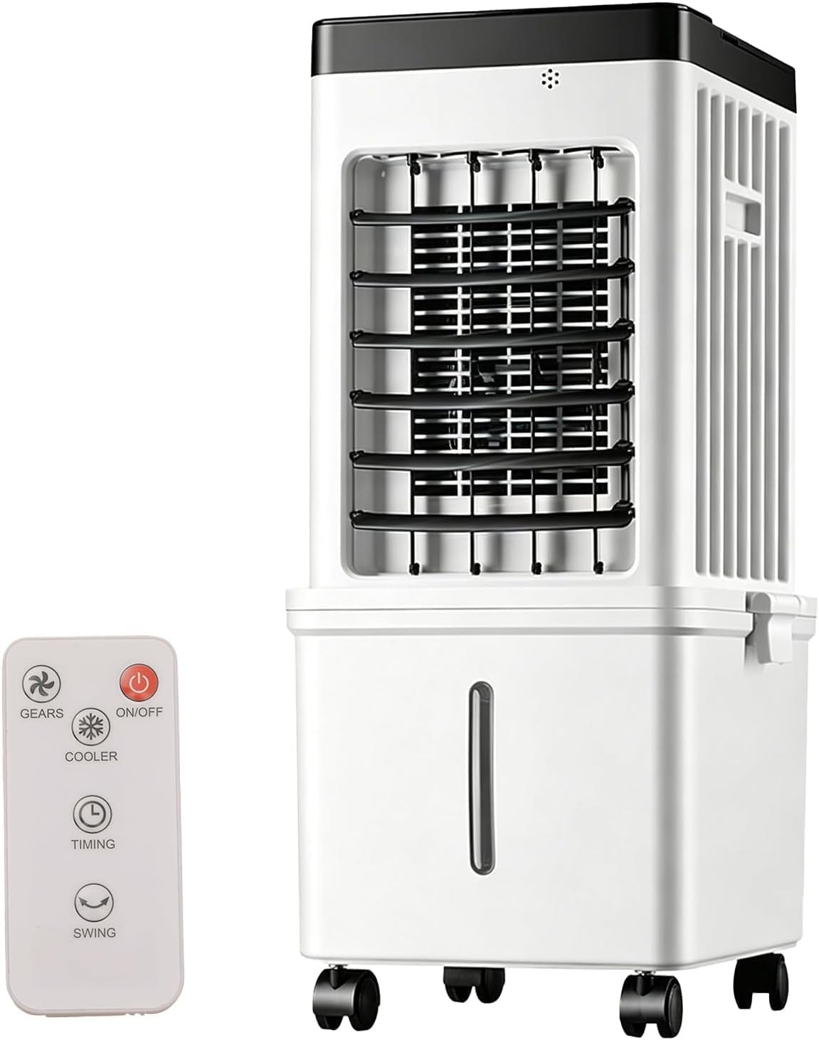 3-in-1 Evaporative Air Cooler with Remote Control, 15L Water Tank, Evaporative Cooling Fan with 3 Speeds, 3 Wind Modes, 7.5H Timer & 120° Oscillation, Portable Room Cooler