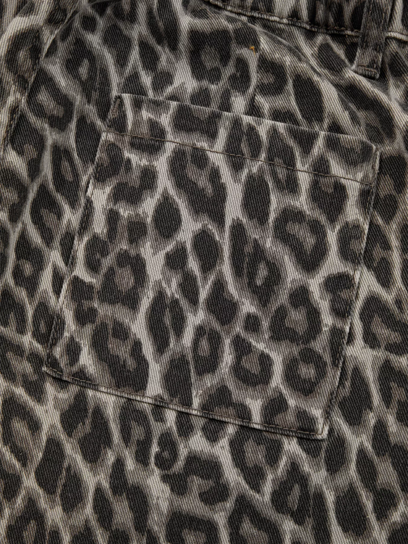 Leopard Straight Loose Leg Jeans