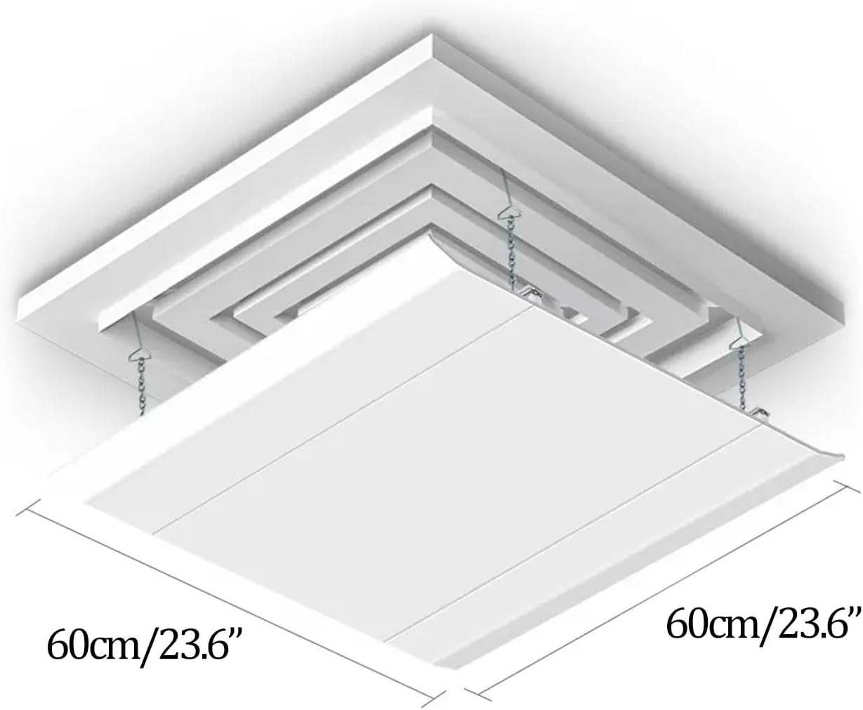 Klimaanlage Windabweiser, Klimagerät Windabweiser, Luftumlenker, Klimaanlagenabweiser mit Haken für Zuhause, Büro, Hotel(60cm/23.6