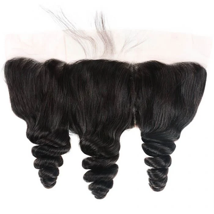 Peruvian Hair 13x4 HD Transprent Lace Frontal Loose Wave 100% Virgin Human Hair