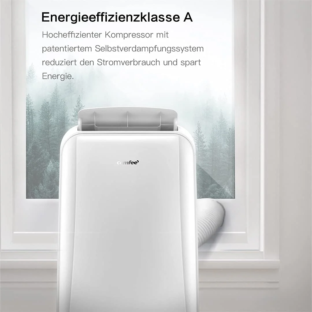 Comfee Mobiles Klimagert Easy Cool 2.0, 7000 BTU 2,0kW, Kühlen&Ventilieren&Entfeuchten, Raumgre bis 68m(25㎡), APP-Steuerung/Alexa/Google Home/IFTTT, Mobile Klimaanlage mit Abluftschlauch
