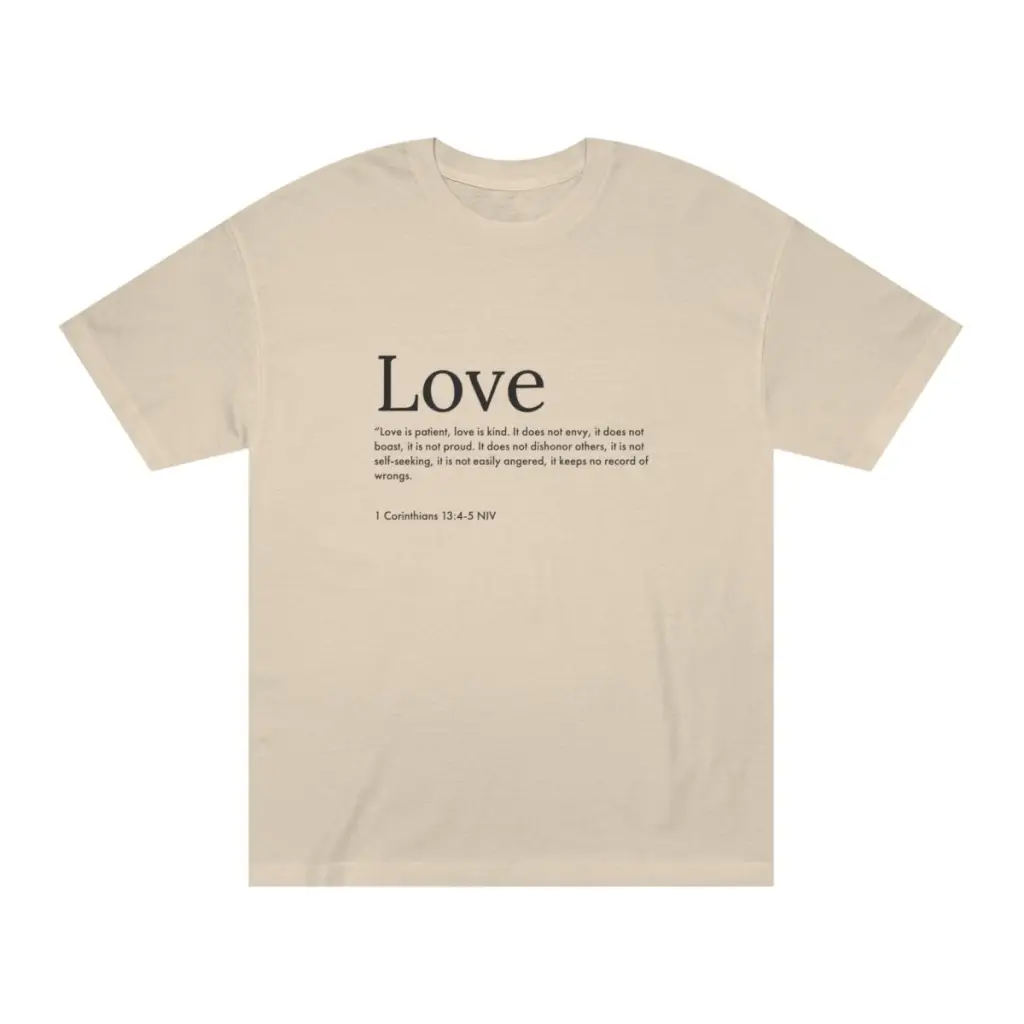 Love Christian Shirt | Cute & Inspirational Bible Tee| Trendy Tshirt for Gift and Church