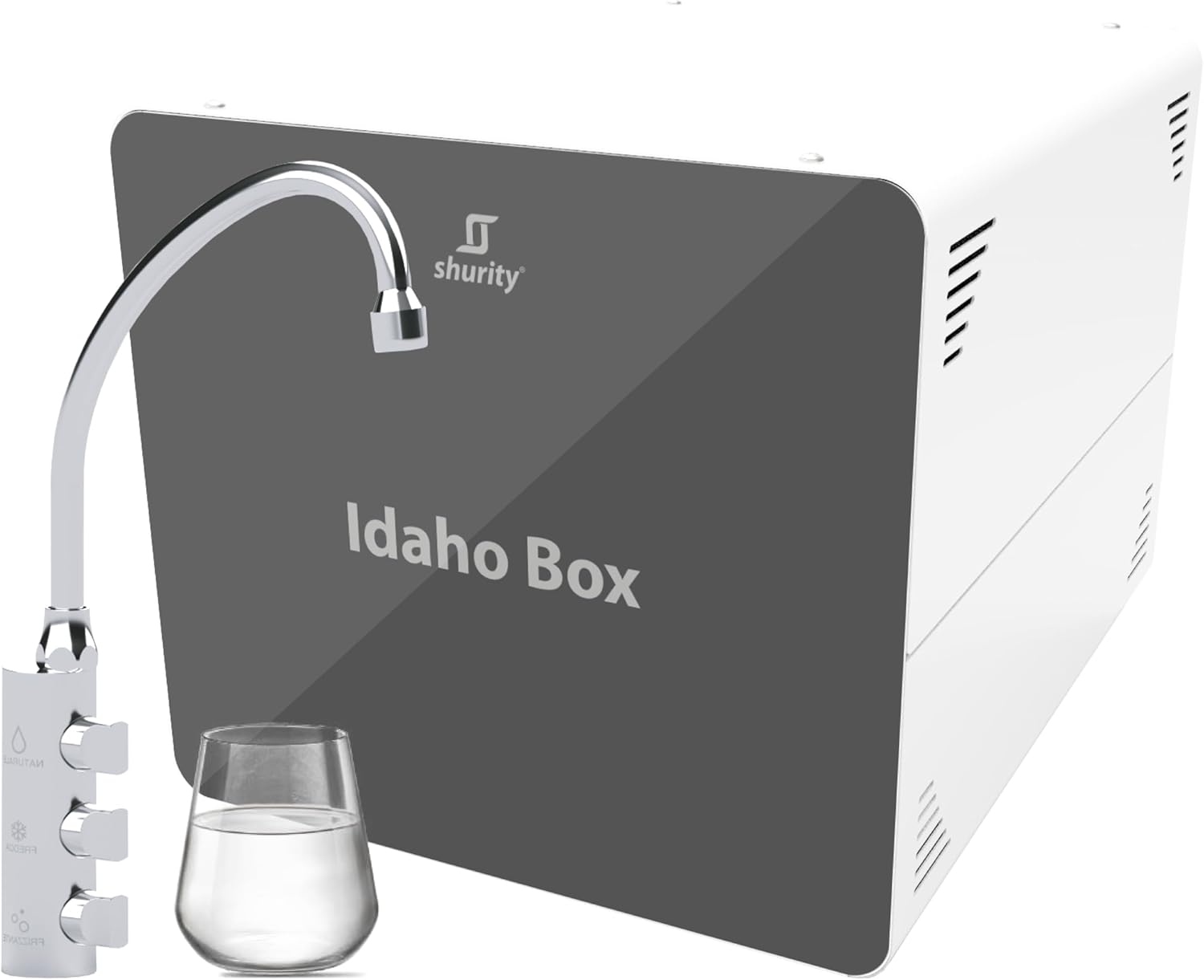 Frigogasatore acqua Shurity Idaho Box con Filtrazione per Cassettone Cucina - 3 vie, Liscia, Gassata e Fredda