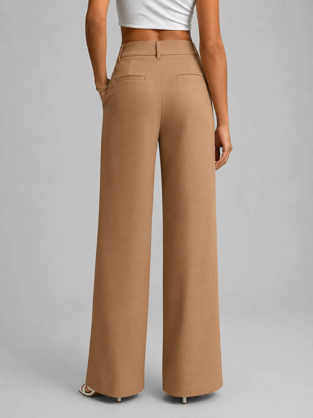 Women��s High Waisted Wide Leg Trousers Tailored Everyday Elegance