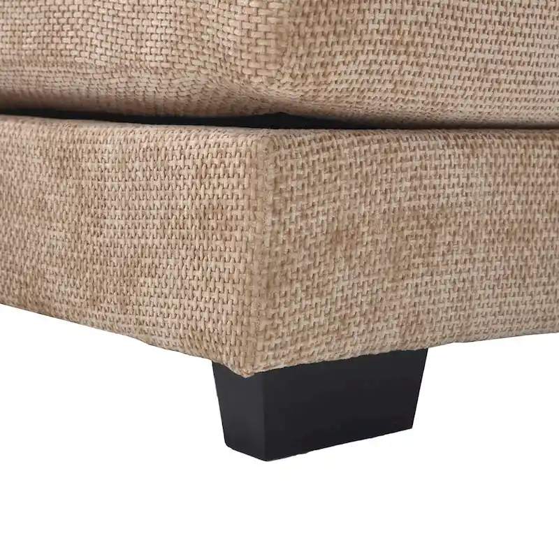 U-Shaped Chenille Sectional Sofa - Reversible Modular Seating