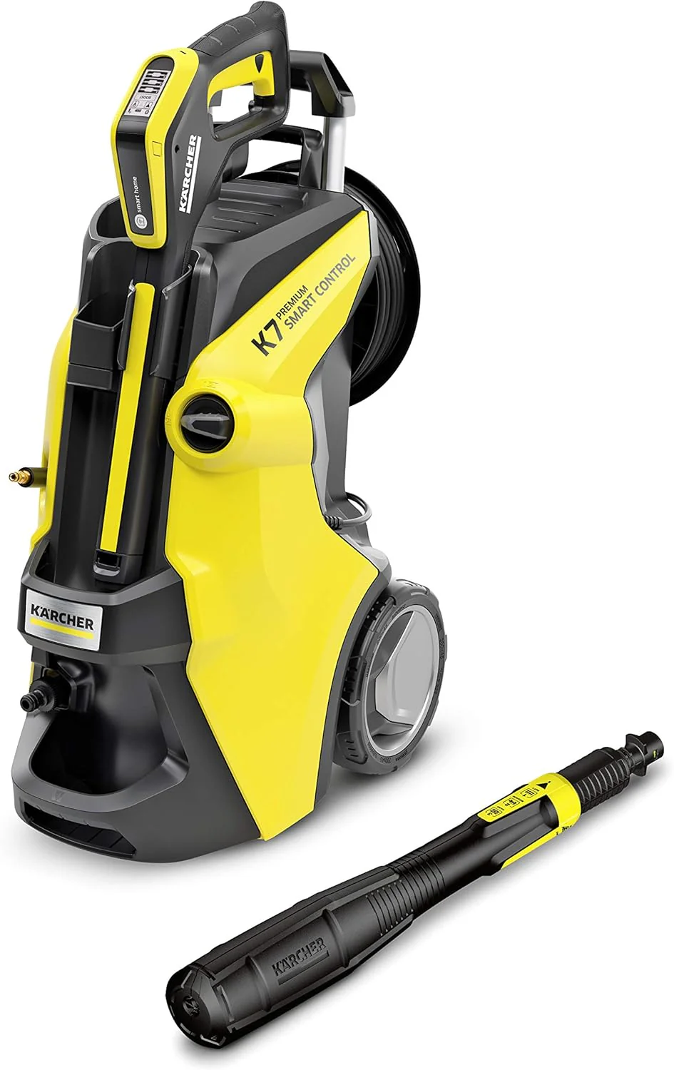 Krcher hogedrukreiniger K 7 Premium Power Home, druk: 180 bar, debiet: 600 l/h, oppervlaktecapaciteit: 60 m/h, vermogen: 3.000 W, slanghaspel, met pistool, vuilvreter, spuitlans
