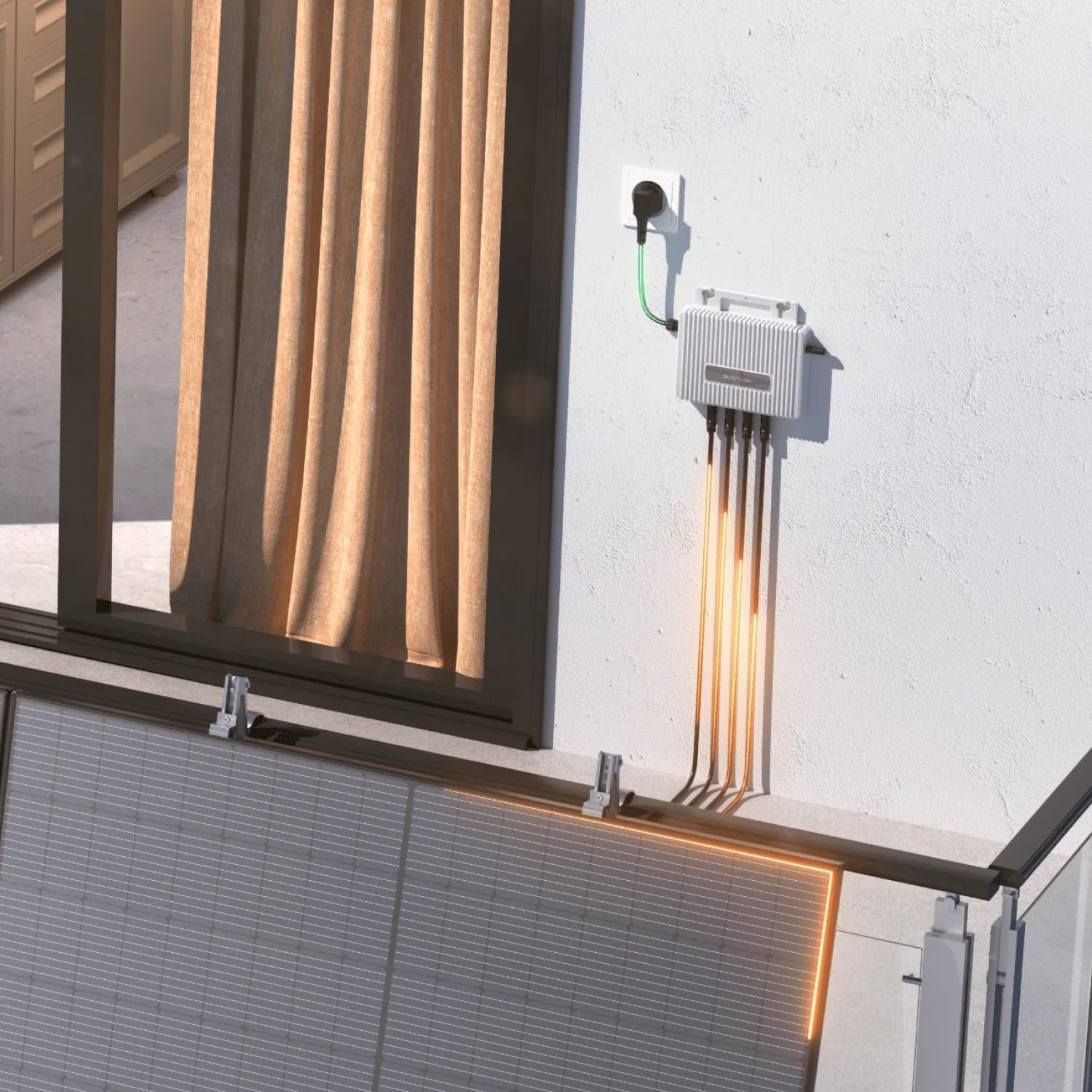 EcoFlow Stream Mikro-Wechselrichter 800W 0% VAT, Intelligenter Solarwechselrichter WLAN für Balkonkraftwerk, PV-Wechselrichter für 2 Solarpanele, 2 MPPT, App, inkl. AC & DC Kabel