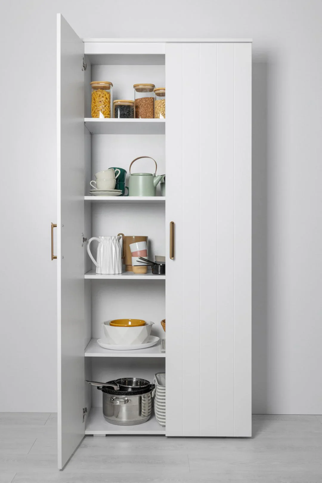 STOCKHOLM UNIVERZÁLIS TÁROLÓSZEKRÉNY – VJ PANEL – DECO ARANY FOGANTYÚ