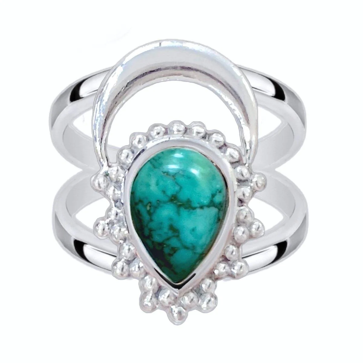 Laihas Boho Moon Turquoise Ring