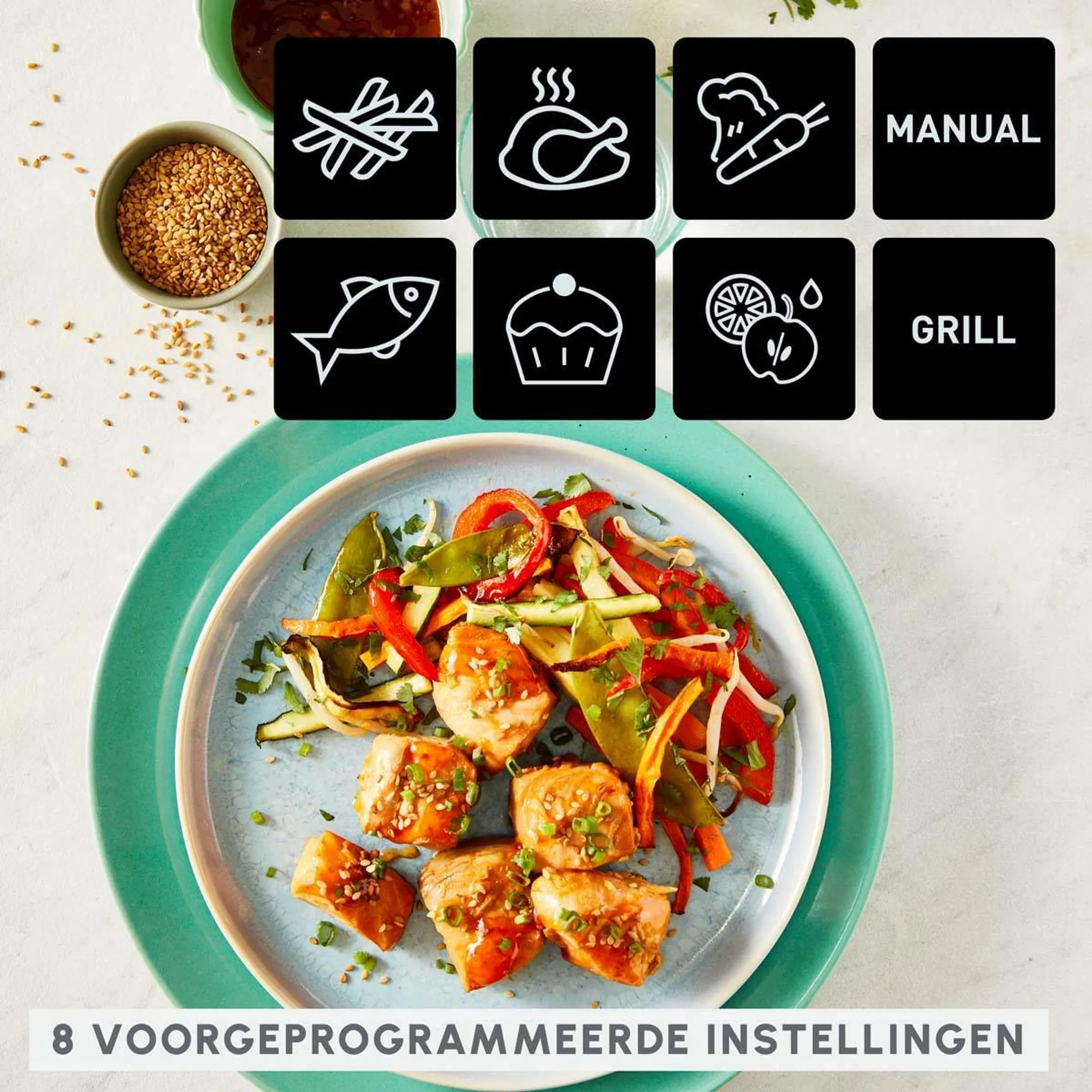Moulinex Airfryer Dual Easy Fry & Grill EZ905D20