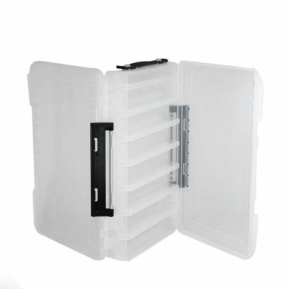 2X Double Sided 14 Compartment Large Tackle Box Fishing Tackle