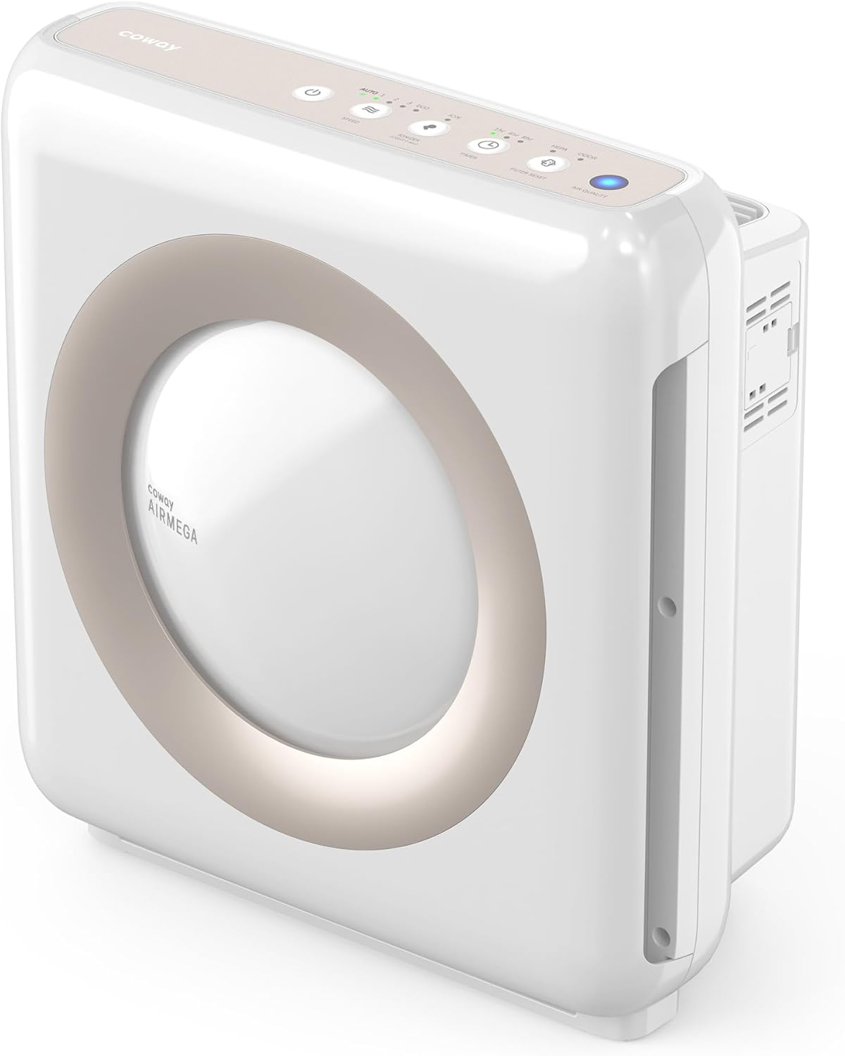 COWAY Luftreiniger Allergiker, Energiesparender ECO-Modus, Entfernt 99,999% der schädlichen Partikel bis zu 0,01 µm, für Allergie (ECARF Siegel) Staub Pollen, CADR 421m³/h, ap-1512hh MIGHTY (Weiß)