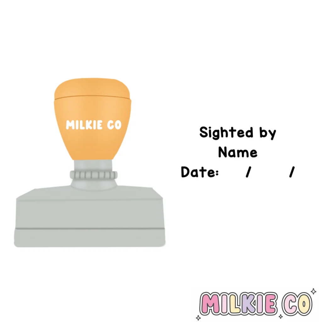 Rectangular: 'Sighted by' and Date Stamp