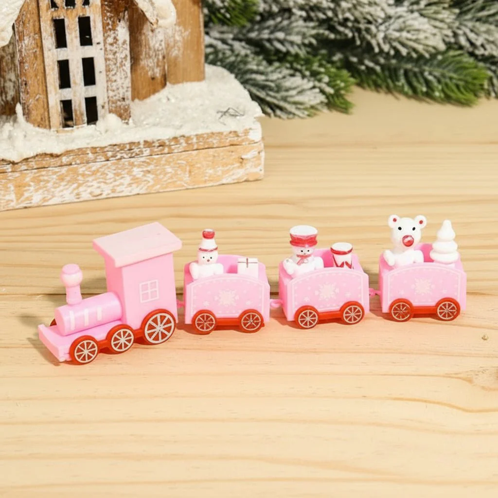 NORTHLINE – Feestelijke Trein Kerstdecoratie van Hout en Kunststof