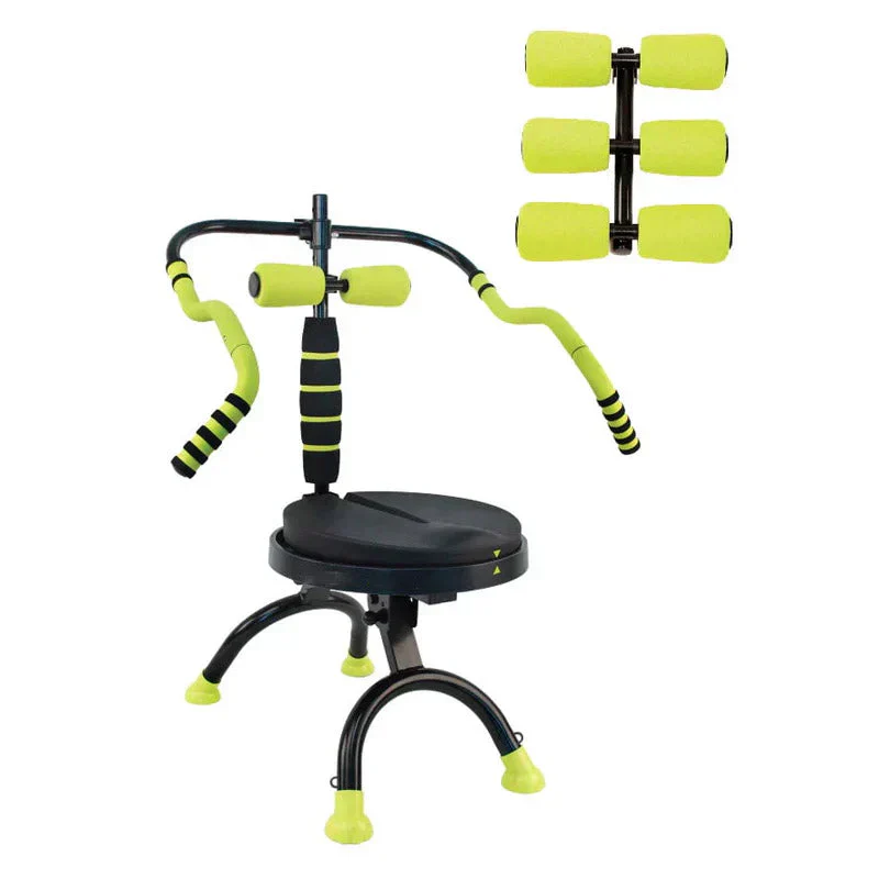 Fitness System with 6 Pack Back Roller Provides an Abdominal and Total Body Workout with Aerobics to Burn Calories and Work Muscles Simultaneously.
