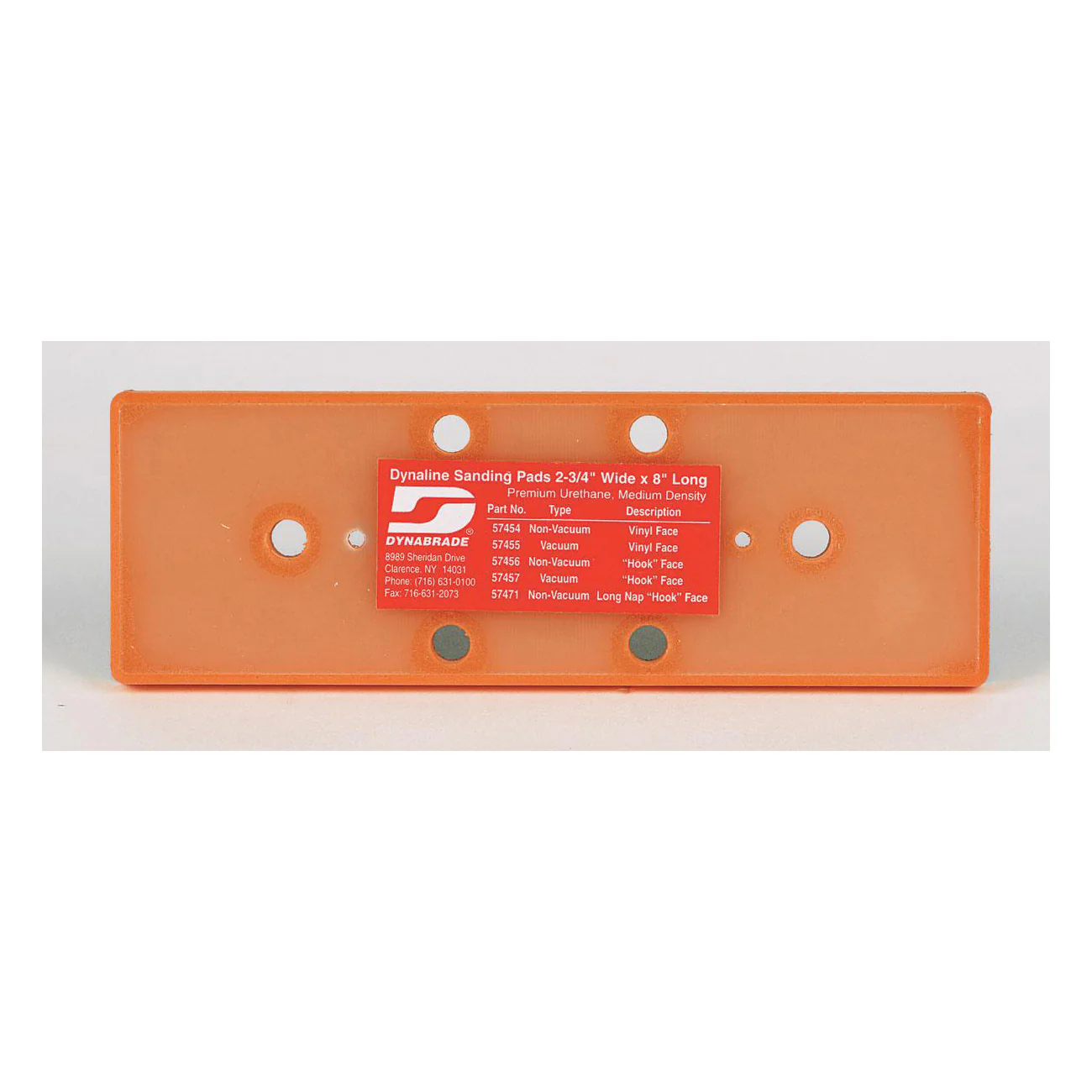 Dynabrade 57457  ~  2-3/4X8 Vacuum Dynaline Disc Pad Hook-Face Short Nap