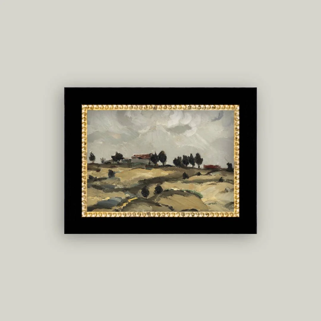 Hillside Home Framed Antique Inspired Art