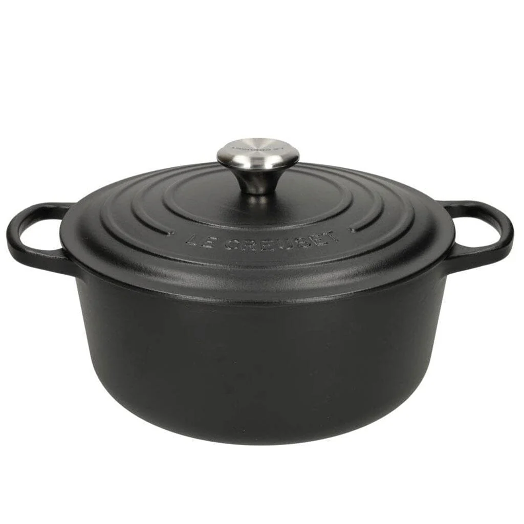 Le Creuset - Padella / Casseruola Signature rotonda Nero opaco 28 cm 6,7 l (interno nero)